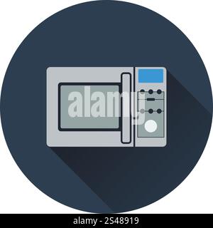 Micro wave oven icon. Flat design. Vector illustration. Stock Vector