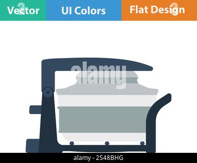 Electric convection oven icon. Flat design. Vector illustration. Stock Vector