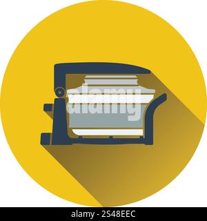 Electric convection oven icon. Flat design. Vector illustration. Stock Vector