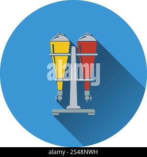 Soda siphon equipment icon. Flat design. Vector illustration. Stock Vector