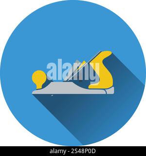 Icon of jack-plane. Flat design. Vector illustration. Stock Vector