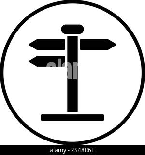 Pointer stand icon. Thin circle design. Vector illustration. Stock Vector