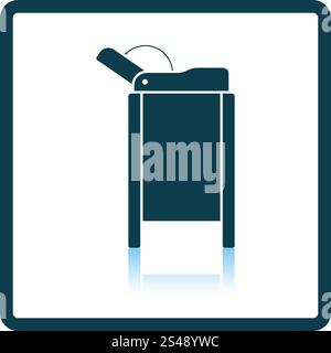 Baby swaddle table icon. Shadow reflection design. Vector illustration. Stock Vector