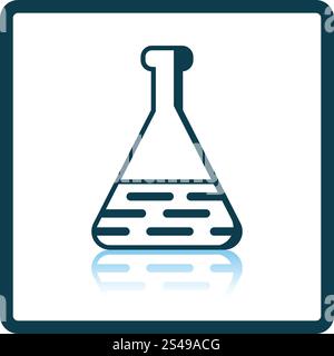 Medical flask icon. Shadow reflection design. Vector illustration. Stock Vector