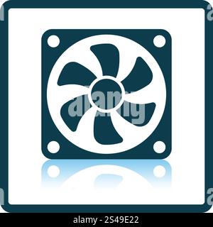 Fan icon. Shadow reflection design. Vector illustration. Stock Vector