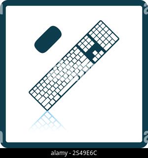 Keyboard icon. Shadow reflection design. Vector illustration. Stock Vector