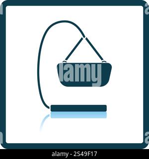 Baby hanged cradle icon. Shadow reflection design. Vector illustration. Stock Vector