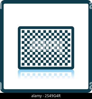 Icon of photo camera sensor. Shadow reflection design. Vector illustration. Stock Vector