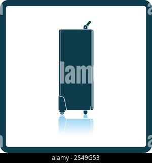 Icon of studio photo light bag. Shadow reflection design. Vector illustration. Stock Vector