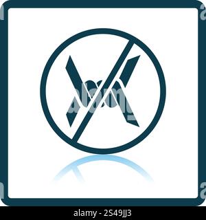 Barbed wire icon. Shadow reflection design. Vector illustration. Stock Vector