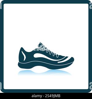 Sneaker Icon. Shadow Reflection Design. Vector Illustration Stock ...