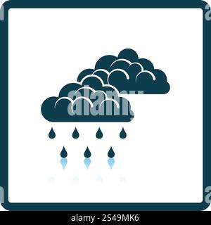 Rain icon. Shadow reflection design. Vector illustration. Stock Vector