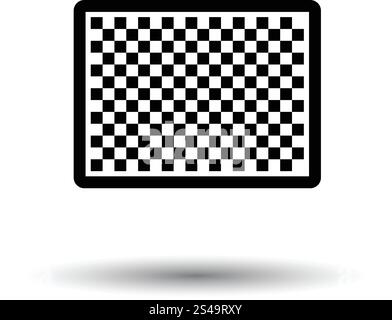 Icon of photo camera sensor. White background with shadow design. Vector illustration. Stock Vector