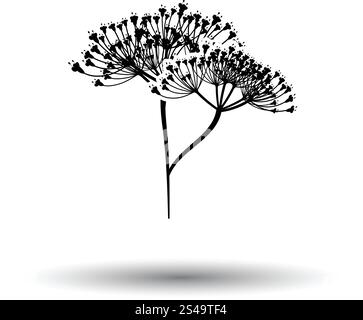 Dill icon. White background with shadow design. Vector illustration ...