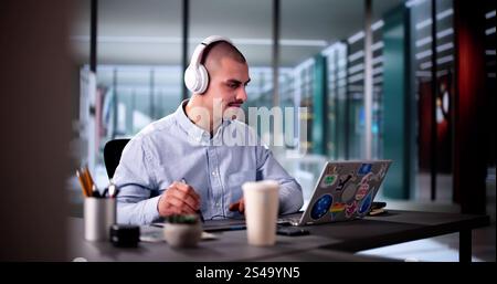 Graphic Designer Web Artist Working Retouching Photo Stock Photo