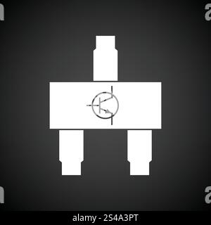 Smd transistor icon. White background with shadow design. Vector ...