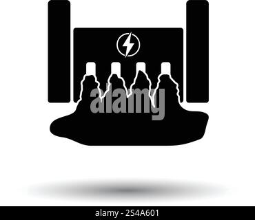 Baby swaddle table icon. Shadow reflection design. Vector illustration. White background with shadow design. Vector illustration. Stock Vector