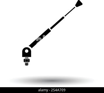 Radio antenna component icon. White background with shadow design. Vector illustration. Stock Vector