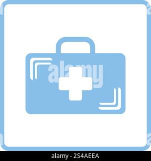 Medical case icon. Blue frame design. Vector illustration Stock Vector ...