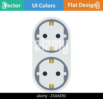 AC splitter icon. Flat design. Vector illustration Stock Vector Image ...