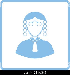 Judge icon. Blue frame design. Vector illustration. Stock Vector