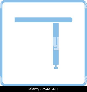 Briefing table console icon. Blue frame design. Vector illustration. Stock Vector