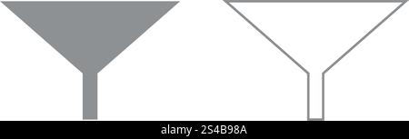 Filter or funnel grey set icon . Stock Vector