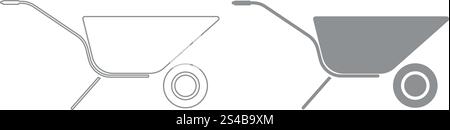 Wheelbarrow cart icon . Stock Vector