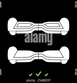 Gyroboard it is white icon .. Gyroboard it is white icon . Flat style Stock Vector