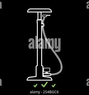 Bicycle pump it is white icon .. Bicycle pump it is white icon . Flat style Stock Vector
