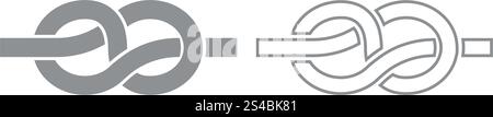 Knot icon. Grey set .. Knot icon. It is grey set . Stock Vector