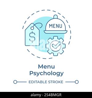 Menu psychology soft blue concept icon Stock Vector