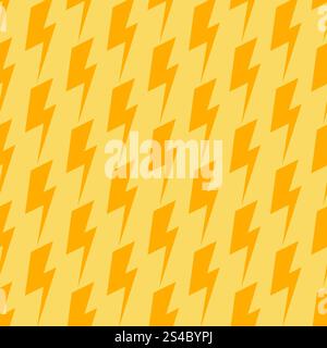 Lightnings vector seamless orange and yellow pattern. Lightnings vector seamless orange and yellow pattern. Illustration of weather background Stock Vector