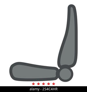 Car seat icon Illustration color fill style. Car seat icon Illustration color fill simple style Stock Vector