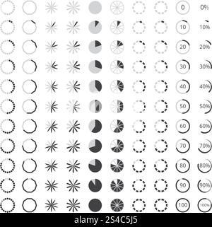 Loading, preloaders vector icons. Loading, preloaders vector icons. Indicator loading for web design, illustration elements for loading and charging Stock Vector