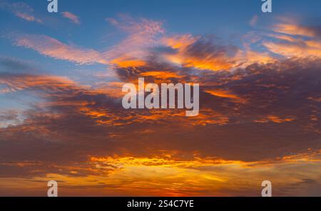 Beautiful sky with cloud before sunset Stock Photo