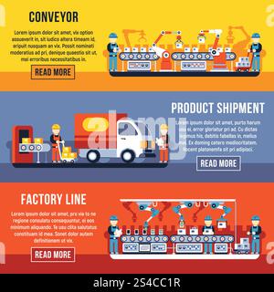 Robotic process automation horizontal banner with isometric images of ...