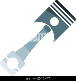 Car motor piston icon. Car motor piston icon. Flat color design. Vector illustration. Stock Vector