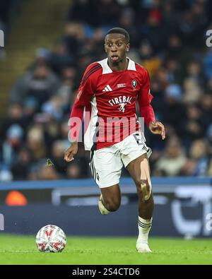 Tyrese Fornah of Salford City during the Manchester City FC v Salford