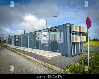 Heidegrund, Germany. 03rd July, 2024. Roatel sleep container hotel on Jul 3, 2024 in Heidegrund, Germany. Photographer: ddp images/star-images Credit: ddp media GmbH/Alamy Live News Stock Photo