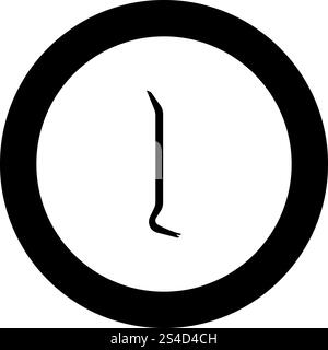 Pinch bar icon black color in round circle vector I Stock Vector Image ...