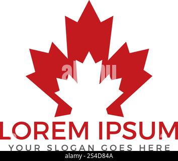 Maple leaf logo design. Canada symbol logo. Stock Vector