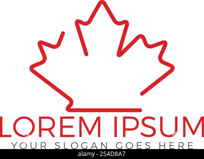 Maple leaf logo design. Canada symbol logo. Stock Vector