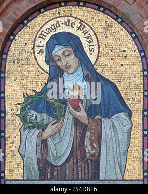 St. Mary Magdalene de Pazzi with St. Aloysius kneeling on a cloud ...