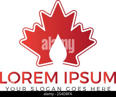 Maple leaf logo design. Canada symbol logo. Stock Vector