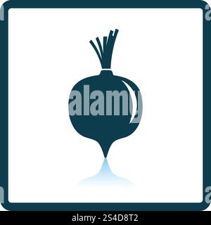 Beetroot Icon. Shadow Reflection Design. Vector Illustration Stock ...