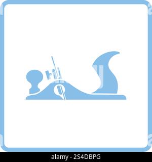 Jack-plane tool icon. Blue frame design. Vector illustration. Stock Vector