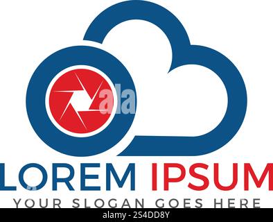 Cloud Camera logo vector design. Stock Vector