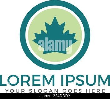 Maple leaf logo design. Canada symbol logo. Stock Vector