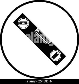 Icon of construction level . Thin circle design. Vector illustration ...